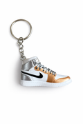 Porte-clés Air Jordan 1 'Silver Gold'