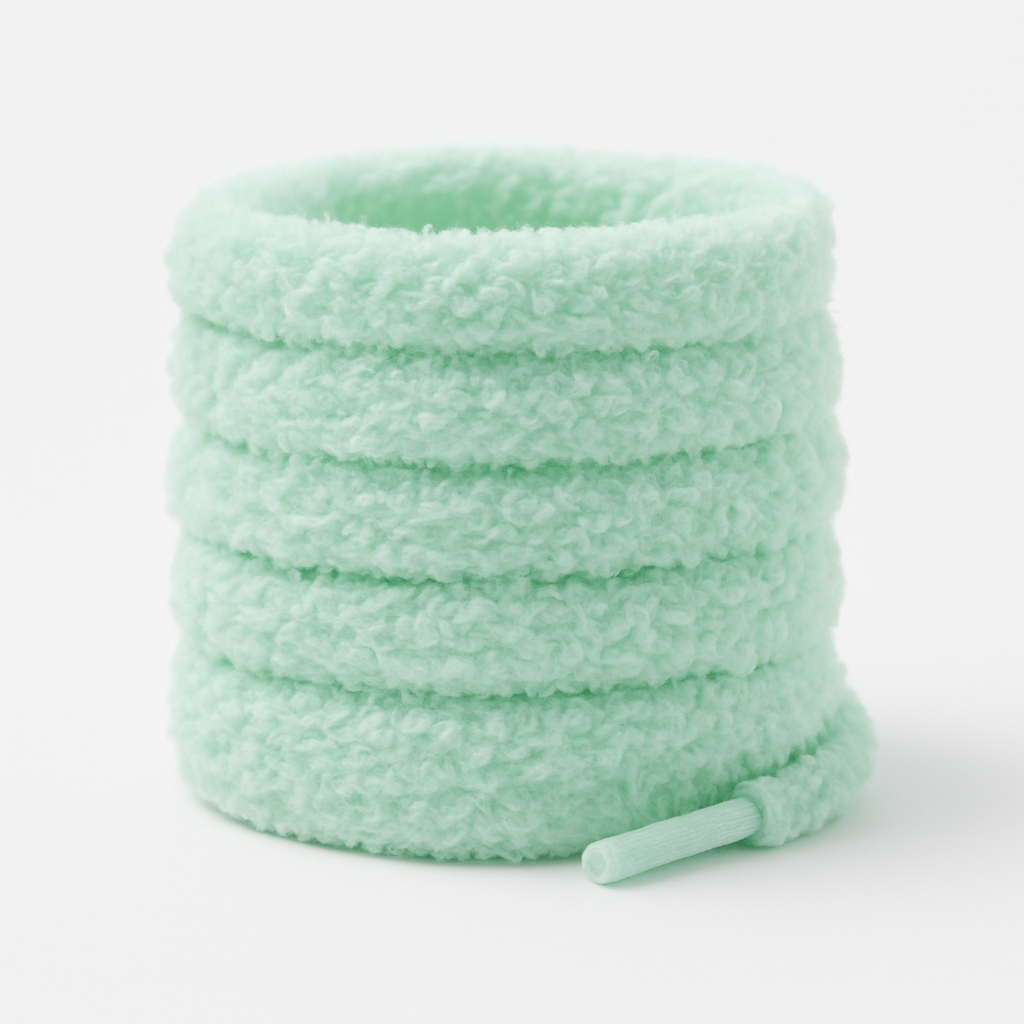 LACETS FLUFFY - BLEU MENTHE