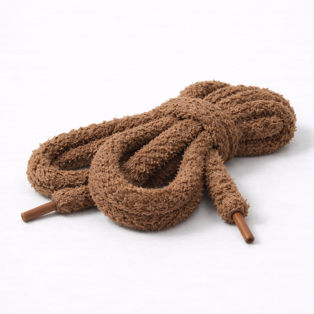 LACETS FLUFFY - MARRON